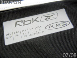 Bolton 2007/2008 Away reebok ボルトン アウェイ リーボック