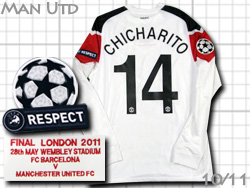 Manchester United 2011 Champions League Final vs Barcelona Away #14 CHICHARITO@}`FX^[iCebh@CL@AEFC nrGEGifX@``[g