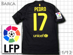 FC Barcelona 2011-2012 Away #17 PEDRO Qatar Foundation@oZi@AEFC@oT@yh@J^[c 419880