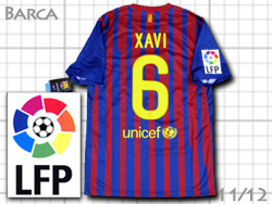 FC Barcelona 2011-2012 Home #6 XAVI Qatar Foundation@oZi@z[@oT@VrGEGifX@J^[c 419877