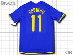 Brazil 2008 Away #11 ROBINHO Nike@uW\@AEFC@r[j