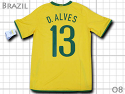 Brazil 2008 Home #13 D. ALVES Nike@uW\@z[@_jGEEAExX