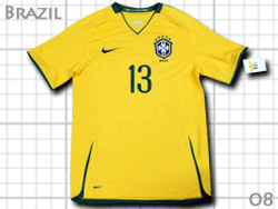 Brazil 2008 Home #13 D. ALVES Nike@uW\@z[@_jGEEAExX