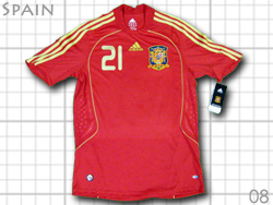 Spain 2008 Home adidas #21 DAVID SILVA@XyC\@z[@_rhEVo@AfB_X