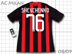 AC Milan 2008-2009 Home@AC~@z[@#76 SHEVCHENKO VFt`FR