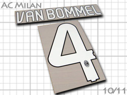 AC Milan 2010-2011 Home #4 VAN BOMMEL@AC~@z[  t@E{