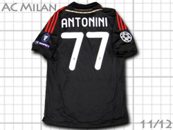 AC Milan 2011-2012 3rd #77 ANTONINI Champions League adidas@AC~@T[h@Agj[j@`sIY[O@AfB_X v13433