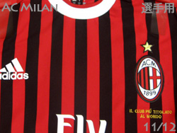 AC Milan 2011-2012 Home authentic adidas IL CLUB PIU TITOLATO AL MONDO@AC~@z[@I[ZeBbN@AfB_X@hJf@V13525