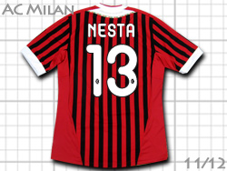 AC Milan 2011-2012 Home adidas #13 NESTA@AC~@z[@lX^@AfB_X@v13457