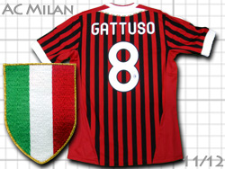 AC Milan 2011-2012 Home adidas #8 GATTUSO@AC~@z[@KbgD[]@AfB_X@v13457