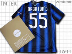 Inter Milan 2010-2011 Home Authentic@#55@NAGATOMO@Ce@z[@FCs@I[ZeBbN@