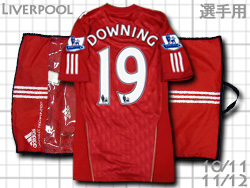 Liverpool adidas 2011/2012 Home #19 DOWNING Techfit Authentic　リバプール　ホーム　アディダス　ダウニング　テックフィット　オーセンティック　P96687