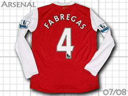 2007-2008 Arsenal #4 Cesc Fabregas　アーセナル　セスク・ファブレガス