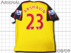 Arsenal 2008-2009 Away #23 ARSHAVIN　アーセナル　アルシャビン