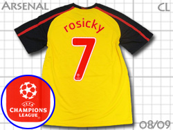 Arsenal 2008-2009 アーセナル #7 ROSICKY　ロシツキー　CL　チャンピオンズリーグ