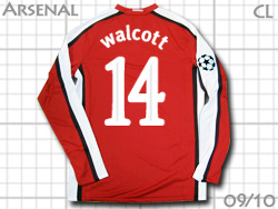 Arsenal 2009-2010 Home CL #14 WALCOTT　アーセナル　ホーム　ウォルコット　チャンピオンズリーグ