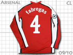 Arsenal 2009-2010 Home CL #4 FABREGAS　アーセナル　ホーム　セスク・ファブレガス　チャンピオンズリーグ