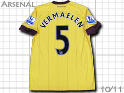 Arsenal 2010-2011 Away #5 VERMAELEN アーセナル　アウェイ フェルマーレン