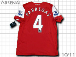 Arsenal 2010-2011 Home #4 FABREGAS アーセナル　ホーム セスク・ファブレガス
