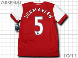 Arsenal 2010-2011 Home #5 VERMAELEN アーセナル　ホーム　フェルマーレン