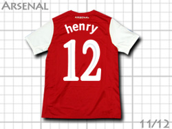 Arsenal 2011-2012 Home 125-year Boys #12 henry　アーセナル　ホーム　ジュニア用　125周年　ティエリ・アンリ　チャンピオンズリーグ　424005
