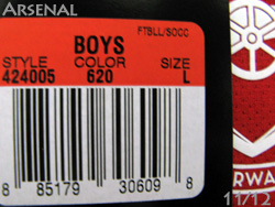 Arsenal 2011-2012 Home 125-year Boys　アーセナル　ホーム　ジュニア用　125周年　424005