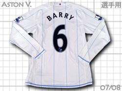Aston Villa 2007-2008 Away #6 BARRY　アストンビラ　ギャレス=バリー　選手支給品