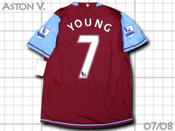 Aston Villa 2007-2008 Home #7 YOUNG　アストンビラ　ヤング