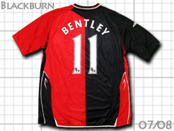 Blackburn Rovers 2007-2008 Away #11 BENTLEY　ブラックバーン・ローバーズ　アウェイ　ベントレー