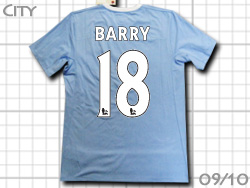 Manchester City 2009-2010 Home #18 BARRY@}`FX^[VeB@z[@o[