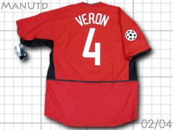 Manchester United 2002-2003-2004 Home #4 VERON　ヴェロン　マンチェスターユナイテッド　ホーム　チャンピオンズリーグ
