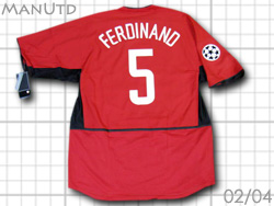 Manchester United 2002-2003-2004 Home #5 FERDINAND ファーディナンド　マンチェスターユナイテッド　ホーム　チャンピオンズリーグ