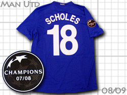 Manchester United 2008-2009 3rd #18 SCHOLES Champions league　マンチェスター・ユナイテッド　サード　チャンピオンズリーグ　スコールズ