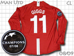 Manchester United 2008-2009 Home #11 GIGGS Champions league　マンチェスター・ユナイテッド　ホーム　チャンピオンズリーグ　ギグス