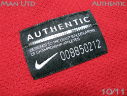 Manchester United Home Authentic 2010-2011 Box　マンチェスターユナイテッド　オーセンティック　ホーム　ボックス入り