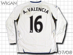 Wigan Athletic　2007-2008 Away #16 A. VALENCIA　ウィガン・アスレチック　アウェイ　アントニオ・バレンシア