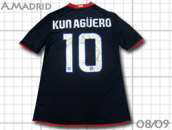Atletico Madrid 2008-2009 Away　#10　KUN AGUERO　アトレティコ・マドリード　クン・アグエロ