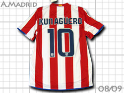 Atletico Madrid 2008-2009 Home #10 KUN AGUERO　アトレチコ・マドリード　クン・アグエロ