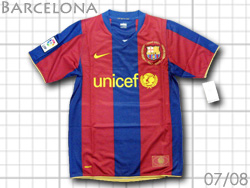 ウェアFC Barcelona バルセロナ 07-08 ホーム ユニフォーム 50周年