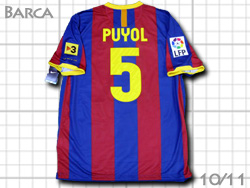 FC Barcelona 2010-2011 Home #5 PUYOL 　バルセロナ　ホーム　バルサ　プジョル
