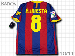 FC Barcelona 2010-2011 Home #6 A. INIESTA　バルセロナ　ホーム　イニエスタ　バルサ