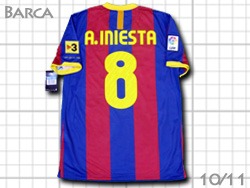 FC Barcelona 2010-2011 Home #8 A. INIESTA 　バルセロナ　ホーム　バルサ　アンドレイ・イニエスタ