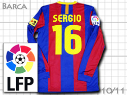 FC Barcelona 2010-2011 Home #16　SERGIO　バルセロナ　ホーム　セルヒオ・ブスケッツ　バルサ
