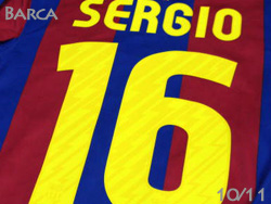 FC Barcelona 2010-2011 Home #16　SERGIO　バルセロナ　ホーム　セルヒオ・ブスケッツ　バルサ