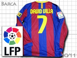 FC Barcelona 2010-2011 Home #7 DAVID VILLA 　バルセロナ　ホーム　バルサ　ダビド・ビジャ