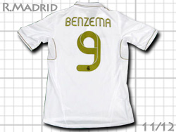 Real Madrid 2011-2012 Home #9 BENZEMA adidas　レアルマドリード　ホーム　カリム・ベンゼマ　アディダス