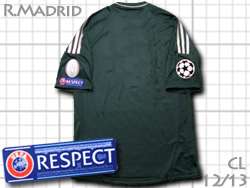 Real Madrid 12/13 3rd RESPECT adidas　レアルマドリード　サード　リスペクトパッチ付き　110周年　アディダス