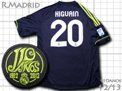 Real Madrid 12/13 Away #20 HIGUAIN adidas　レアルマドリード　アウェイ　ゴンサロ・イグアイン　110周年　アディダス　X21992
