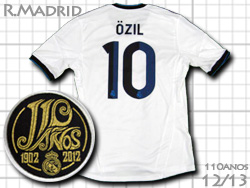 Real Madrid 12/13 Home #10 OZIL adidas　レアルマドリード　ホーム　メスト・エジル　110周年　アディダス　X21987