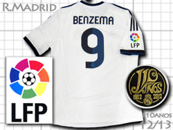 Real Madrid 12/13 Home #9 BENZEMA adidas　レアルマドリード　ホーム　カリム・ベンゼマ　110周年　アディダス　X21987